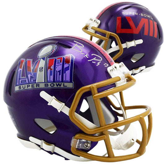 Pre-Order: Brock Purdy San Francisco 49ers Autographed Riddell Super Bowl LVIII Speed Mini Helmet (Fanatics)