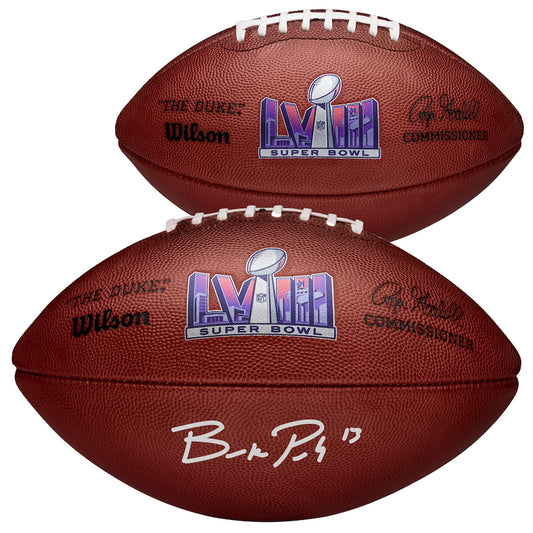 Pre-Order: Brock Purdy San Francisco 49ers Autographed Super Bowl LVIII Duke Football (Fanatics)