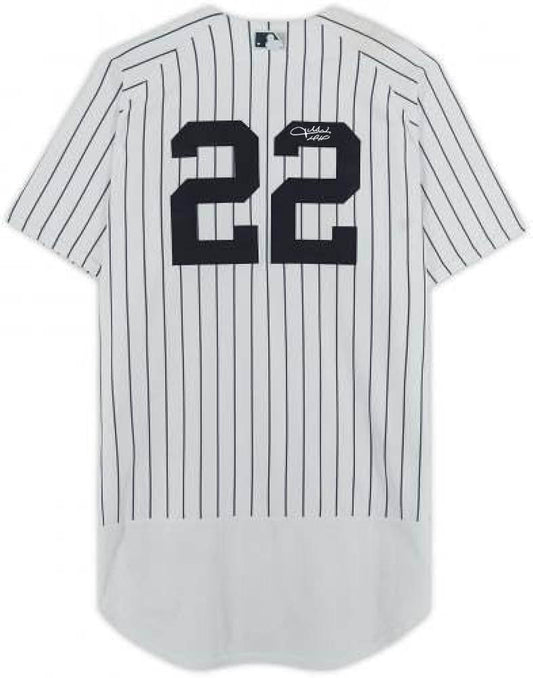 Pre-Order: Juan Soto New York Yankees Autographed White Pinstripe Authentic jersey (Fanatics)