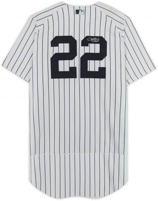 Pre-Order: Juan Soto New York Yankees Autographed White Pinstripe Replica jersey (Fanatics)
