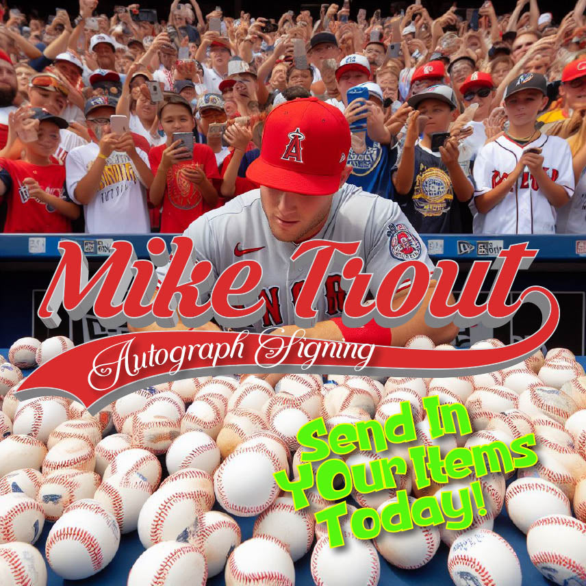 Mike Trout Autograph Signing