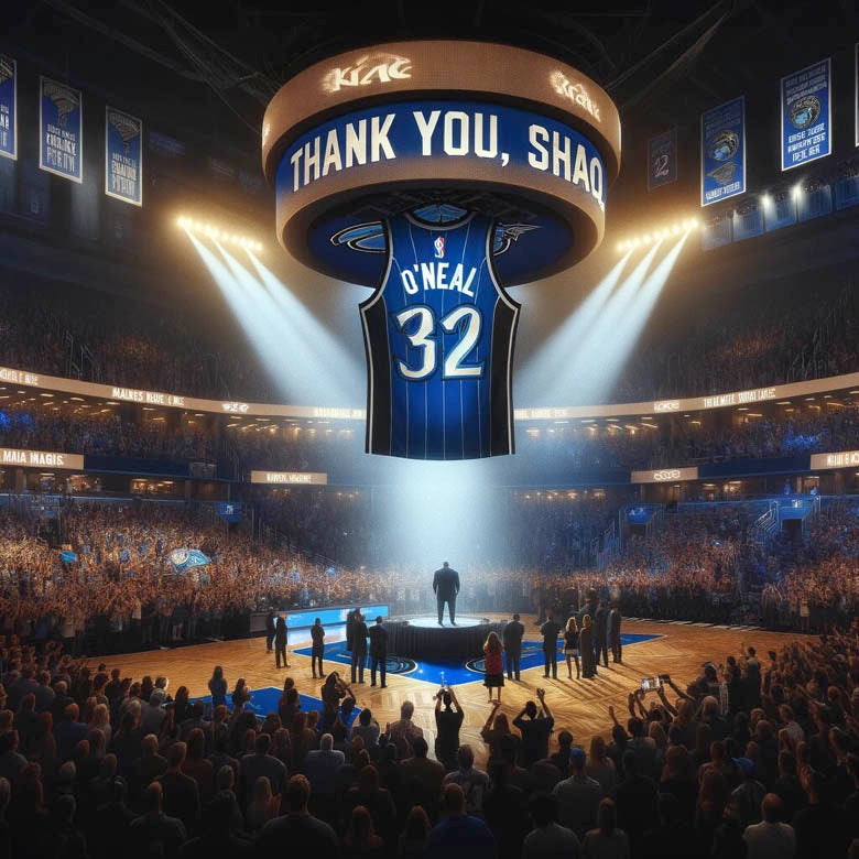 Magic Retires Shaquille O'Neal's No. 32 Jersey – Show And Tell Sports