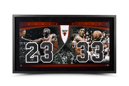 Michael Jordan & Scottie Pippen Signed Jersey Numbers Display LE/72 (Upper Deck)