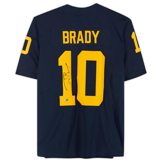 Tom Brady Navy Michigan Wolverines Signed Nike Limited Jersey (Fanatics)