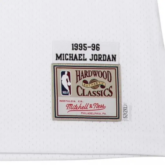 Michael Jordan Signed  & Inscribed 1995-96 White Chicago Bulls Authentic Mitchell & Ness Jersey (Upper Deck)