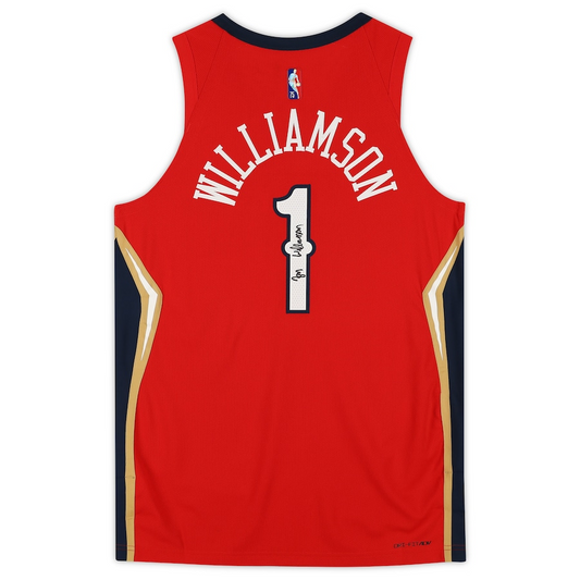 Zion Williamson Signed Red New Orleans Pelicans  Jordan Brand Authentic Jersey (Fanatics)