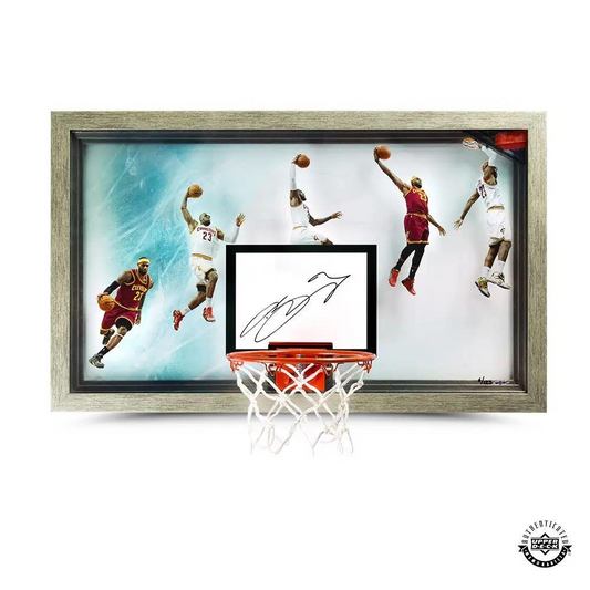 LeBron James Signed "Career Evolution" Backboard - Framed LE/123 (Upper Deck