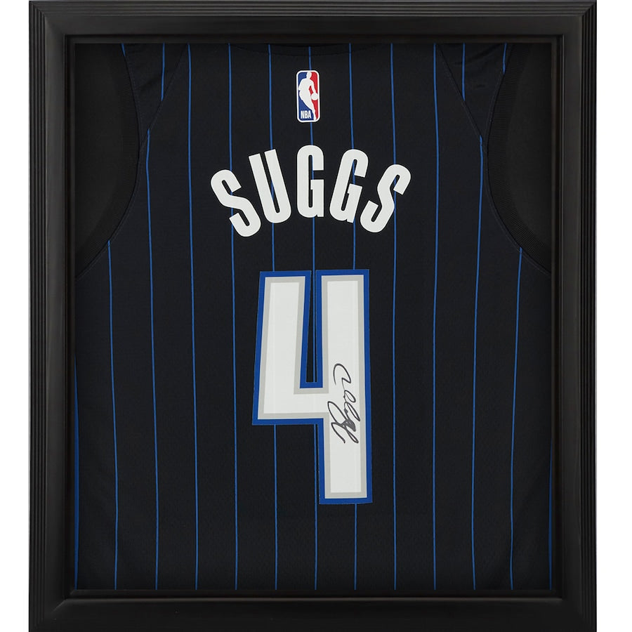 Jalen Suggs Signed Orlando Magic  Nike Black Icon Swingman Jersey Shadowbox (Fanatics)