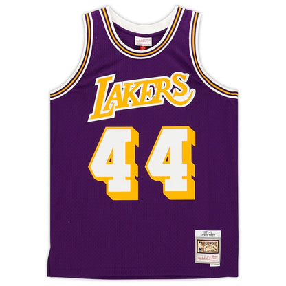 Jerry West Signed Purple Los Angeles Lakers 1971-72 Mitchell & Ness Hardwood Classics Swingman Jersey (Fanatics)