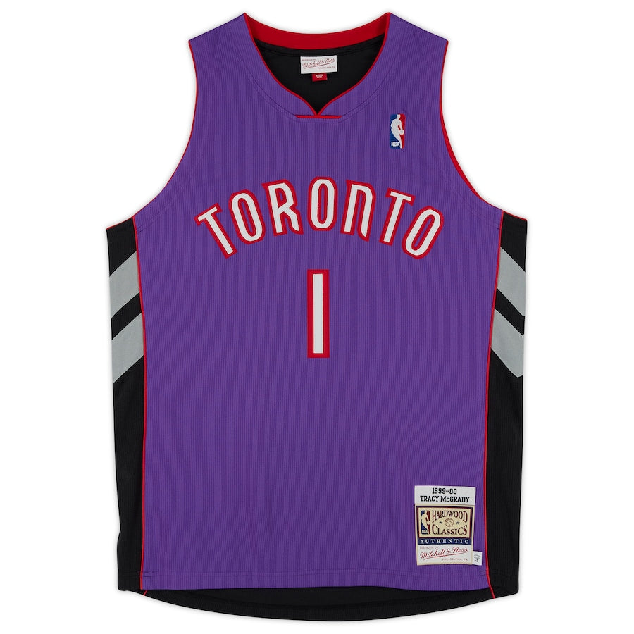 Tracy McGrady Signed Purple Toronto Raptors  1999-00 Mitchell & Ness Hardwood Classics Authentic Jersey with "HOF 17" Inscription (Fanatics)