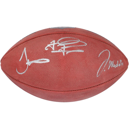 Tua Tagovailoa, Tyreek Hill, Jaylen Waddle Signed Official NFL "Duke" Pro Football (Fanatics)