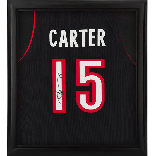 Vince Carter Signed Toronto Raptors  Mitchell & Ness Purple 99 Authentic Jersey Shadowbox (Fanatics)