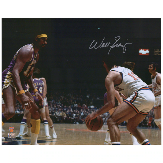 Walt Frazier Signed New York Knicks  16" x 20" Dribbling vs. Wilt Chamberlain Photograph (Fanatics)