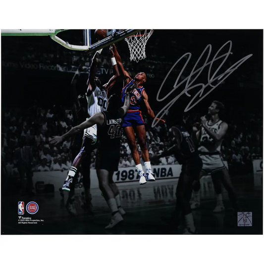 Dennis Rodman Signed Detroit Pistons  11" x 14" Block vs. Boston Celtics Photograph (Fanatics)