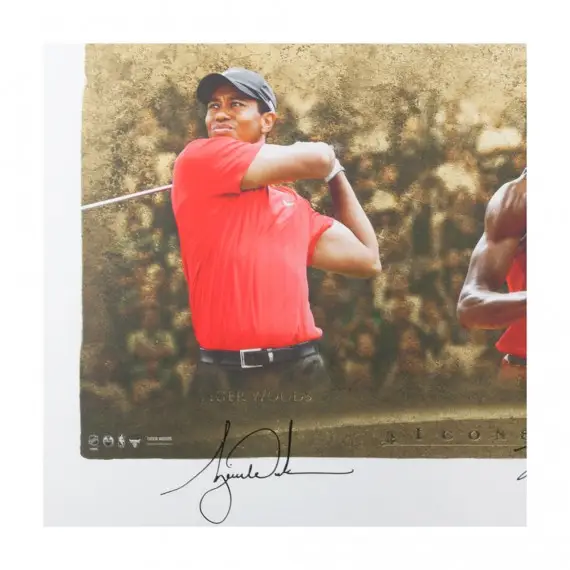 Wayne Gretzky, Michael Jordan & Tiger Woods Signed  Icons of Sport 57 x 34 – Framed (Upper Deck)