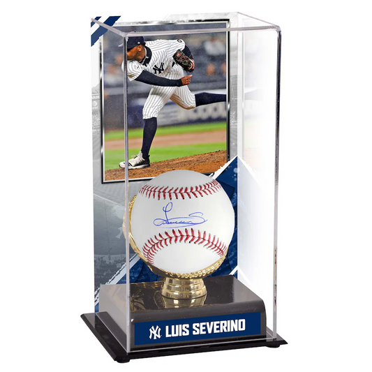 Luis Severino Signed New York Yankees  Baseball and Sublimated Baseball Display Case with Image (Fanatics)