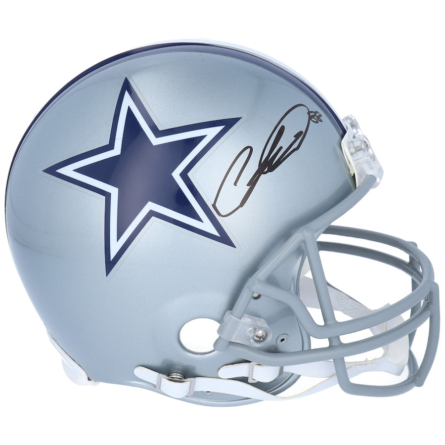 CeeDee Lamb Signed Dallas Cowboys Riddell Authentic Pro Helmet (Fanatics)