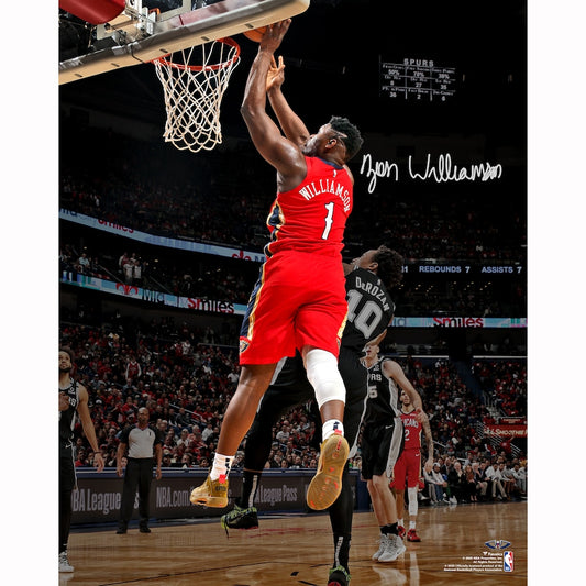 Zion Williamson Signed New Orleans Pelicans 16" x 20" January 22 2020 Debut Photograph (Fanatics)