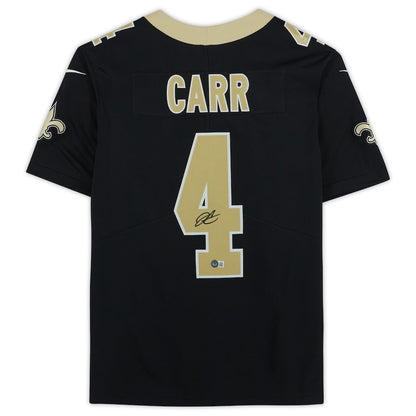 Derek Carr Signed New Orleans Saints Nike Black Limited Jersey (Fanatics)