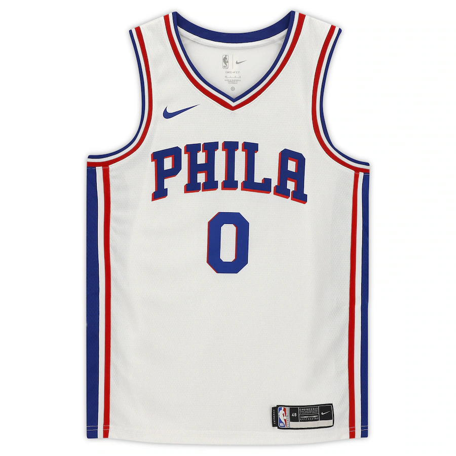 Tyrese Maxey Signed White Philadelphia 76ers  Nike 2020-2021 Association Edition Swingman Jersey (Fanatics)