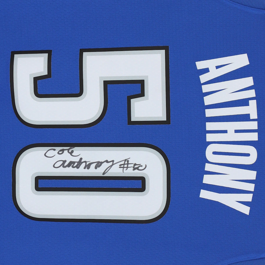 Cole Anthony Signed Orlando Magic Jordan Brand Blue 2020/21 Statement Edition Swingman Jersey (Fanatics)