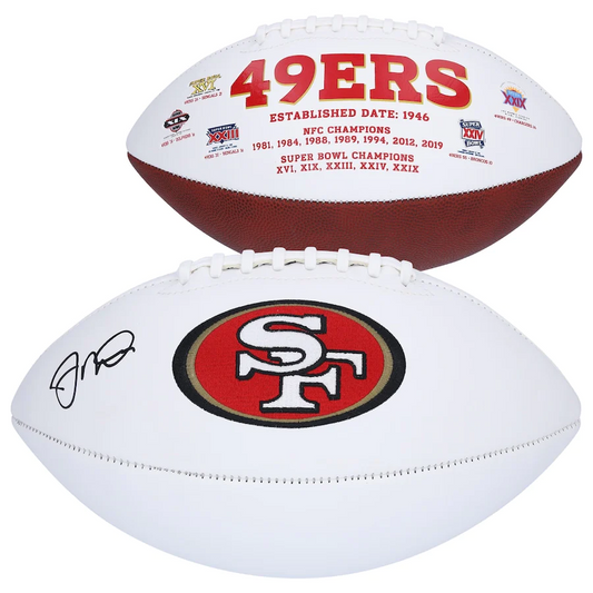 Joe Montana Signed San Francisco 49ers White Panel Football (Fanatics)