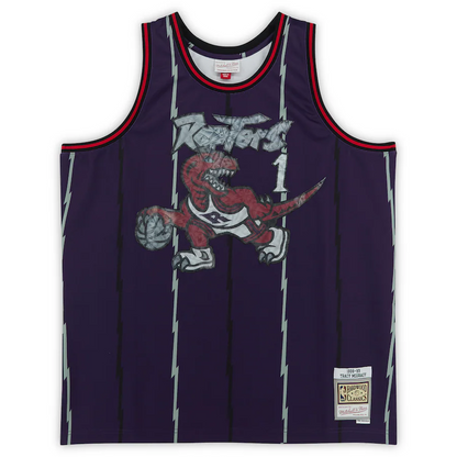 Tracy McGrady Signed Toronto Raptors  Purple Mitchell & Ness 75th Anniversary Swingman Jersey (Fanatics)