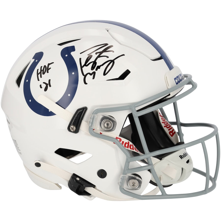 Peyton Manning Signed Indianapolis Colts Riddell Speed Flex Authentic Helmet with "HOF 21" Inscription (Fanatics)