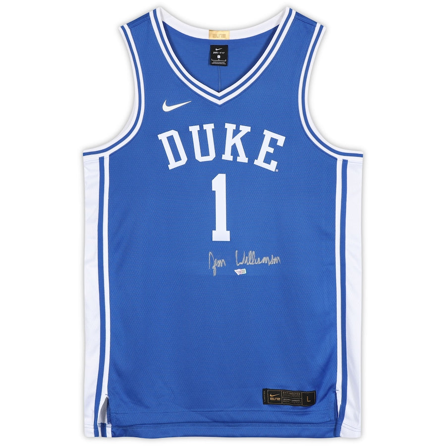 Zion Williamson Signed Duke Blue Devils Blue Nike Swingman Jersey(Fanatics)