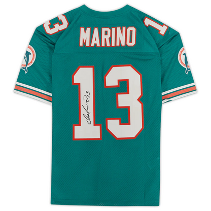 Dan Marino Signed Miami Dolphins Aqua Mitchell & Ness Authentic Jersey (Fanatics)