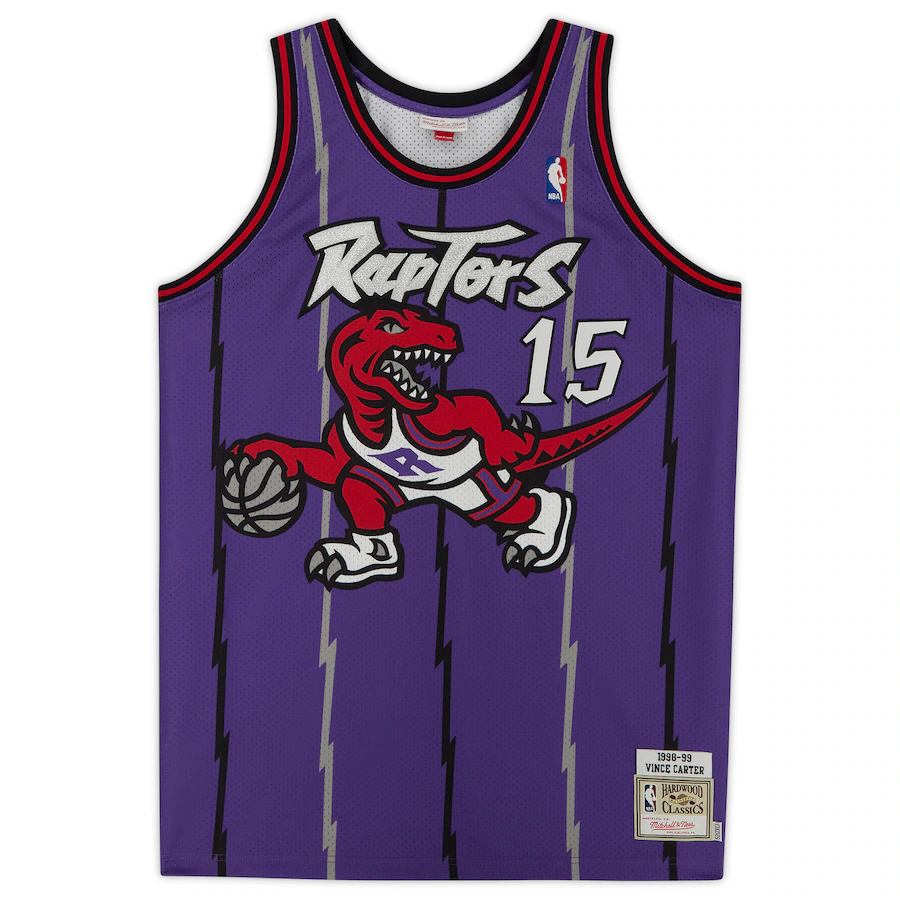 Vince Carter Signed Toronto Raptors  Purple 1998 Mitchell & Ness Authentic Jersey (Fanatics)