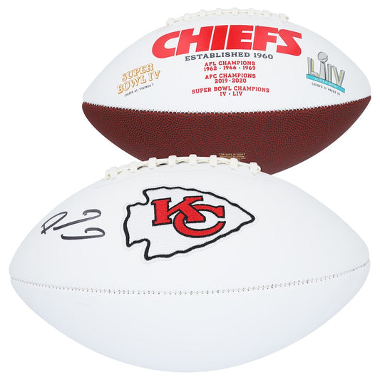 Patrick Mahomes Signed Kansas City Chiefs White Panel Football (Fanatics)