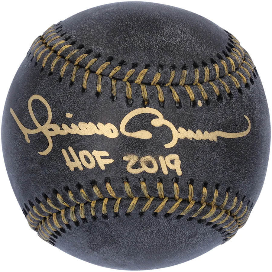 Mariano Rivera Signed New York Yankees  Black Leather Baseball with "HOF 19" Inscription (Fanatics)