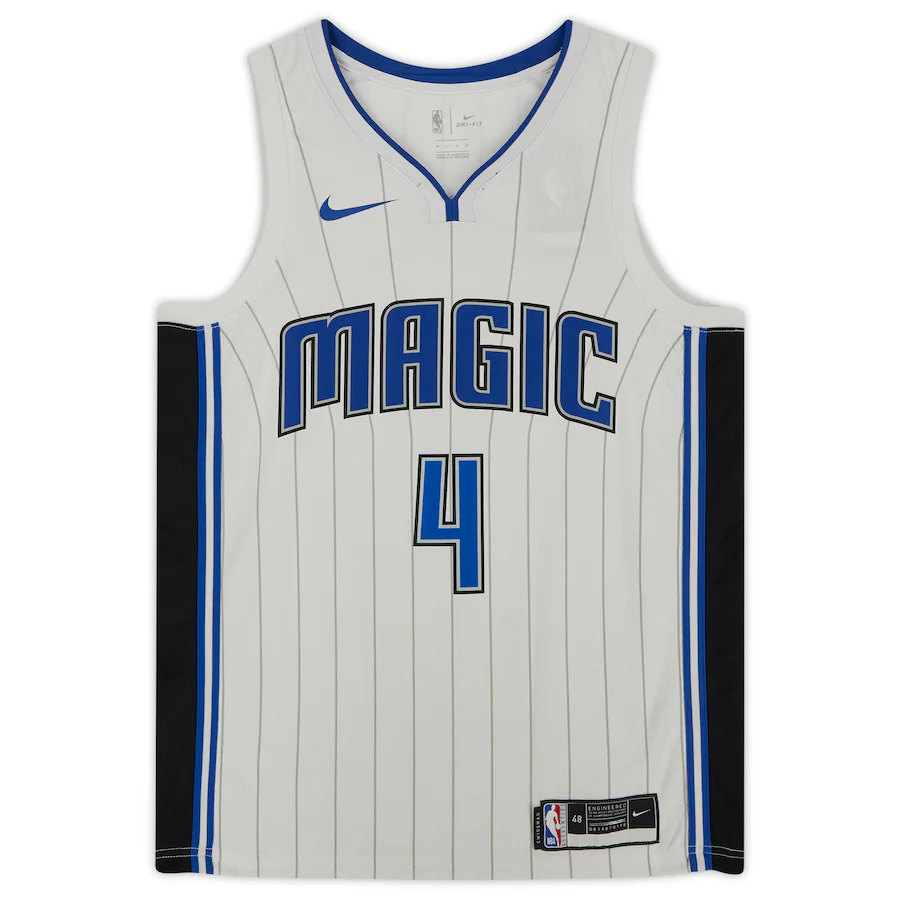 Jalen Suggs Signed Orlando Magic Nike White Association Swingman Jersey with "2021 #5 Draft Pick" Inscription (Fanatics)