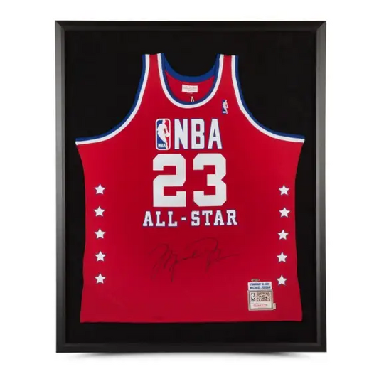 Michael Jordan Signed 1989 NBA All-Star Game Jersey M&N - Framed (Upper Deck)