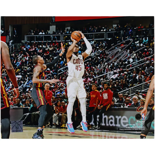 Donovan Mitchell Signed Cleveland Cavaliers  8" x 10" Shooting in White Photograph (Fanatics)