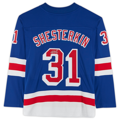 Igor Shesterkin Signed New York Rangers  Blue Fanatics Breakaway Jersey (Fanatics)