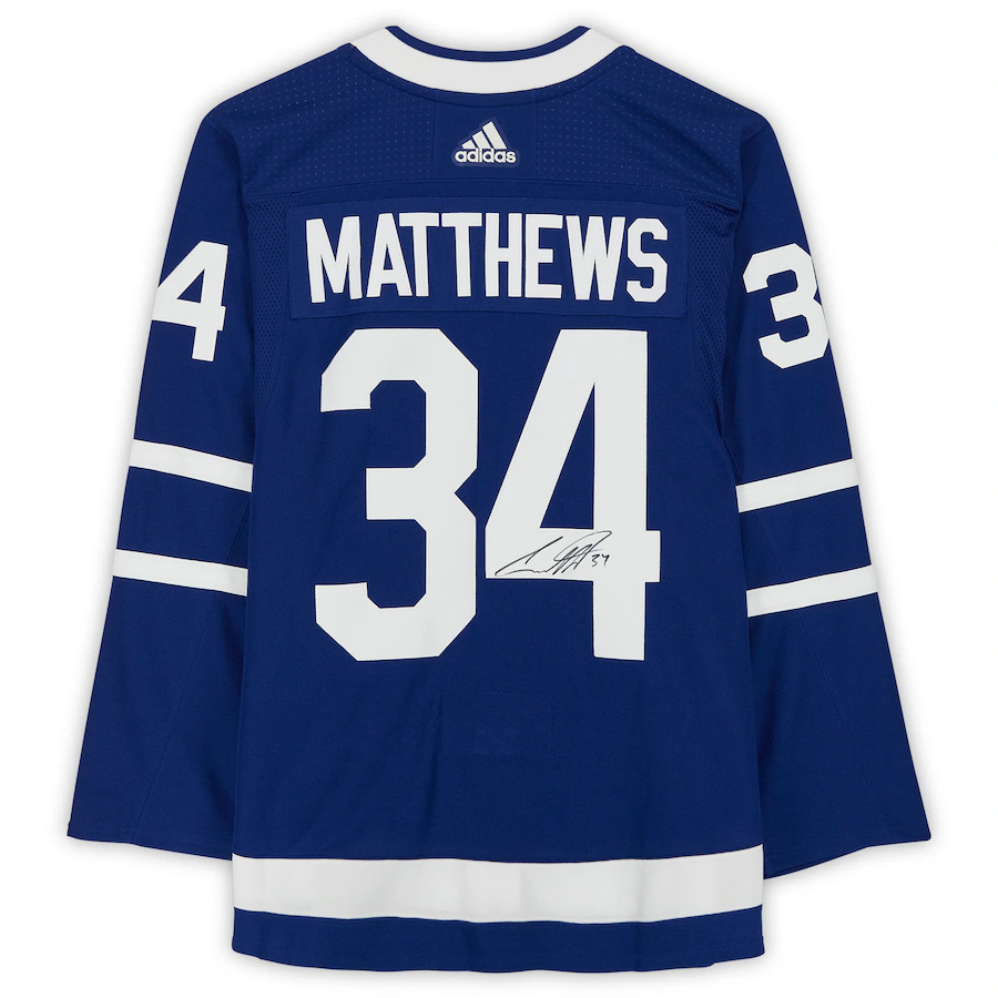 Auston Matthews Signed Toronto Maple Leafs Blue Alternate Captain Adidas Authentic Jersey (Fanatics)