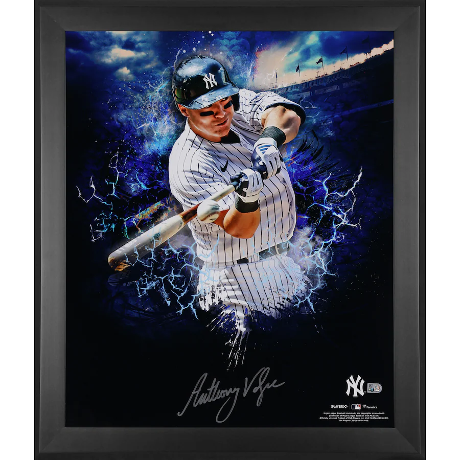 Anthony Volpe Signed New York Yankees Framed 20" x 24" In Focus Photograph (Fanatics)