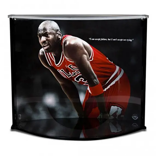 Michael Jordan Failure Quote & Large “Curve” Multi-Purpose Memorabilia Display Case (Upper Deck)