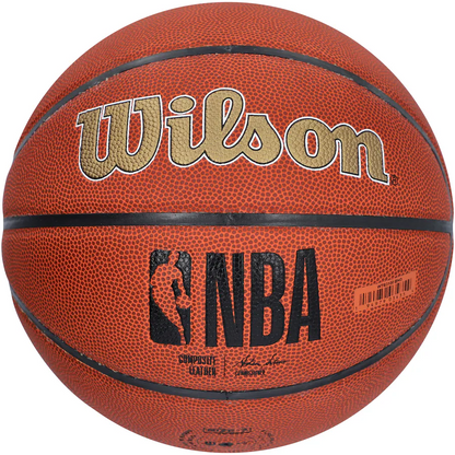 Zion Williamson Signed New Orleans Pelicans  Wilson Team Logo Basketball - Silver Ink (Fanatics)