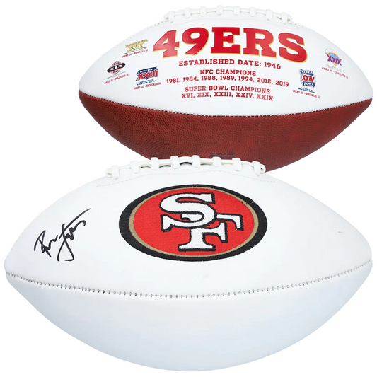 Ronnie Lott Signed San Francisco 49ers White Panel Football (Fanatics)