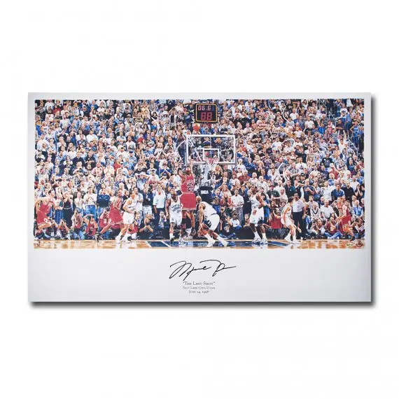 Michael Jordan Signed Last Shot Illustration (Upper Deck)