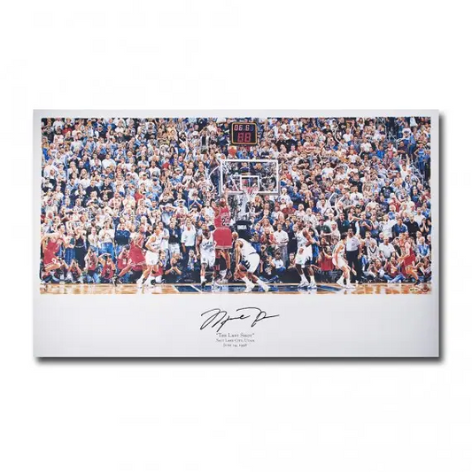 Michael Jordan Signed Last Shot Illustration (Upper Deck)