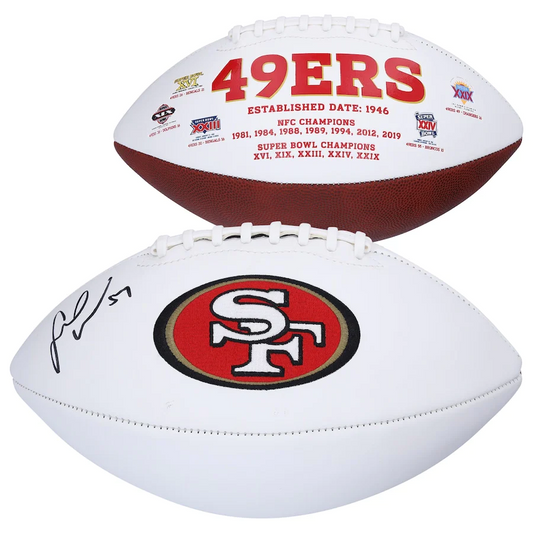 Fred Warner Signed San Francisco 49ers White Panel Football (Fanatics)