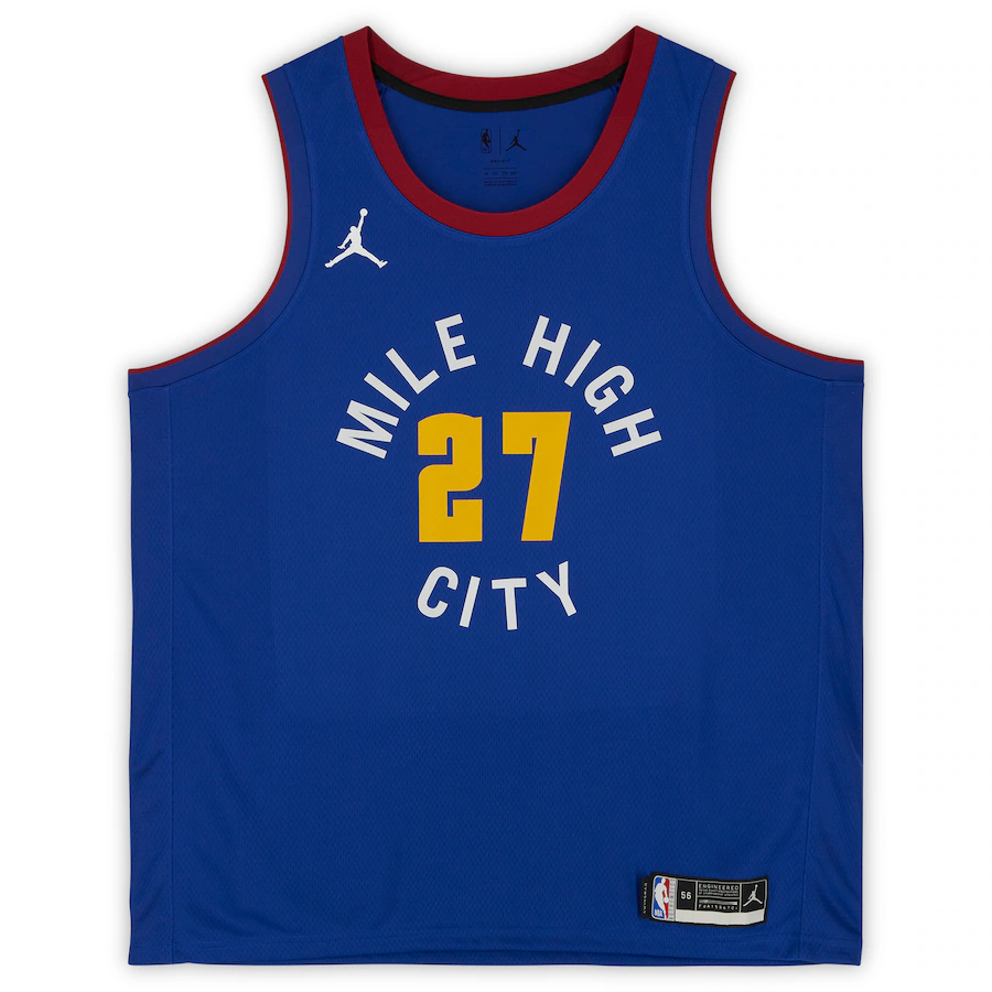 Jamal Murray  Signed Denver Nuggets  Jordan Branded 2021 Blue Statement Swingman Jersey (Fanatics)