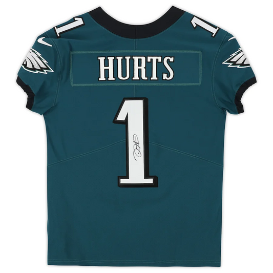 Jalen Hurts Signed Philadelphia Eagles Green Nike Elite Jersey (Beckett)