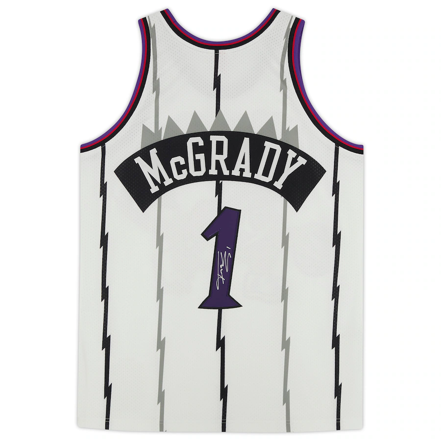 Tracy McGrady Signed White Toronto Raptors  Mitchell & Ness 1998 Authentic Jersey (Fanatics)