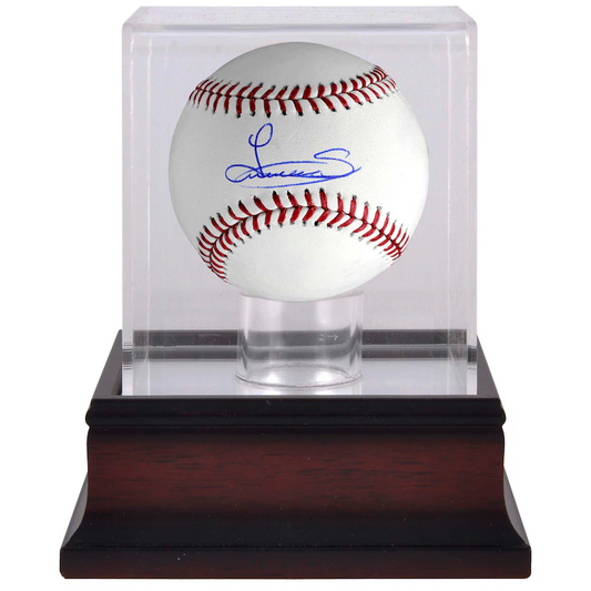 Luis Severino Signed New York Yankees  Baseball & Mahogany Baseball Display Case (Fanatics)