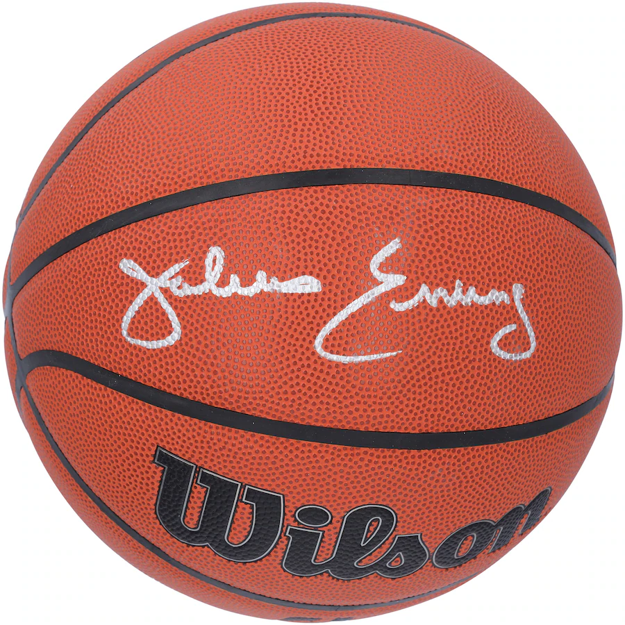 Julius Erving Signed Philadelphia 76ers  Wilson Authentic Series Indoor/Outdoor Basketball (Fanatics)